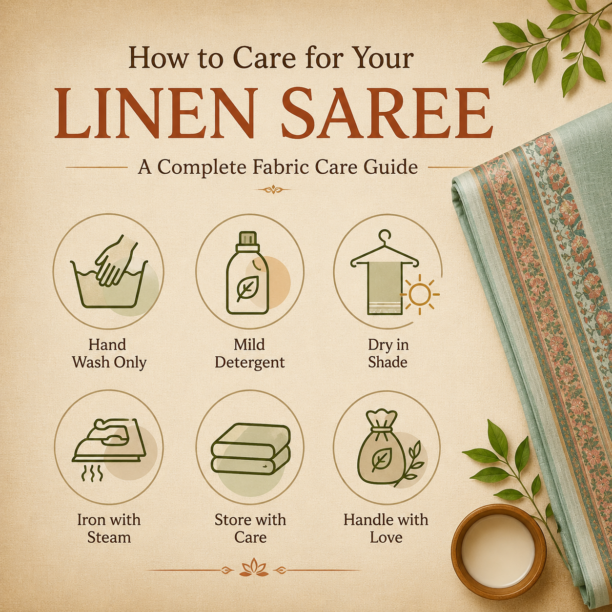 How to Care for Your Linen Saree: A Complete Fabric Care Guide