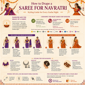 How to Drape a Saree for Navratri: Styling Guide for Every Garba Night