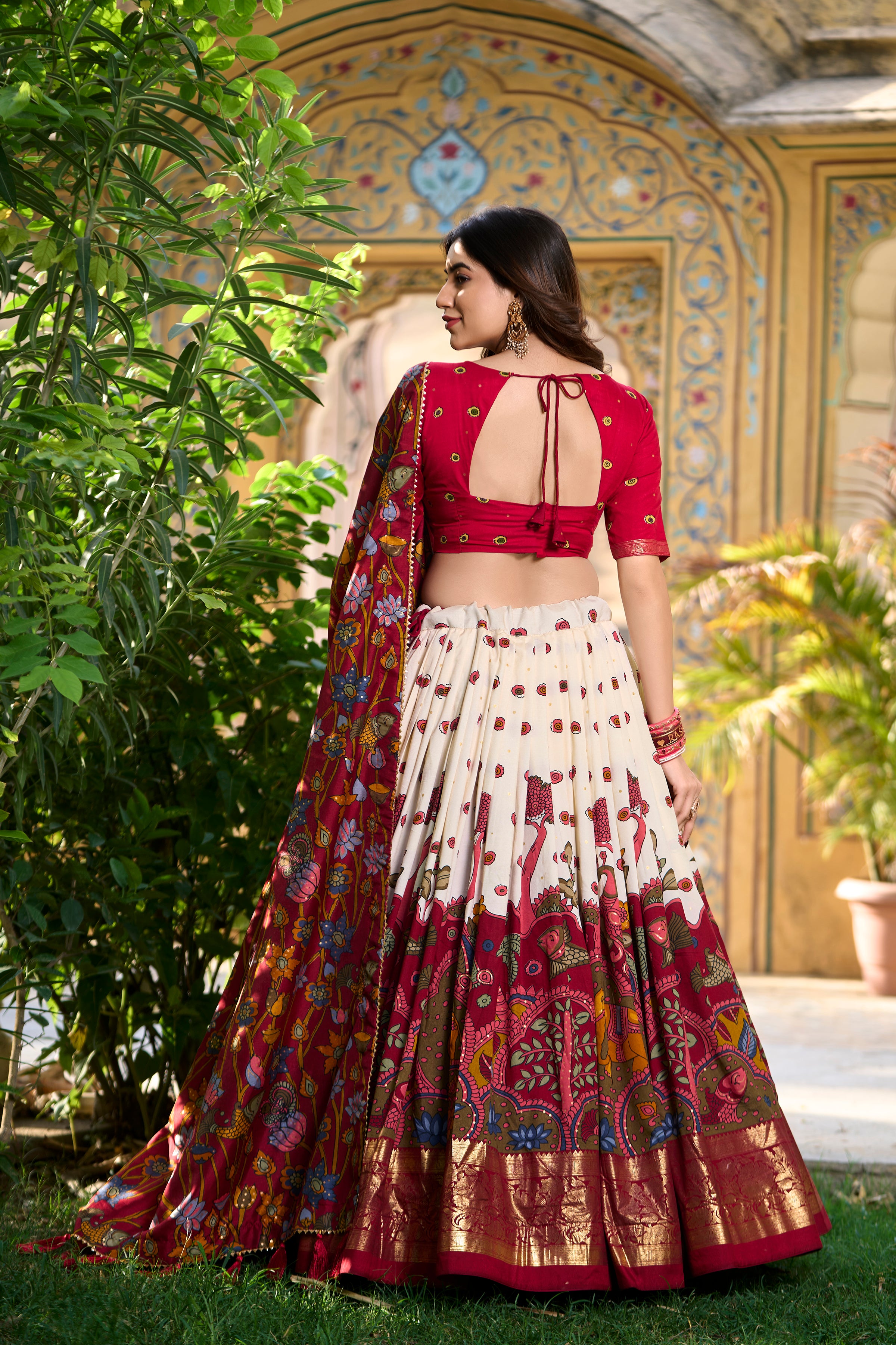Women's Purple Tusser Silk Floral Printed Lehenga Choli with Foil Work & Gotta Patti Dupatta | Designer Festive, Wedding & Party Wear