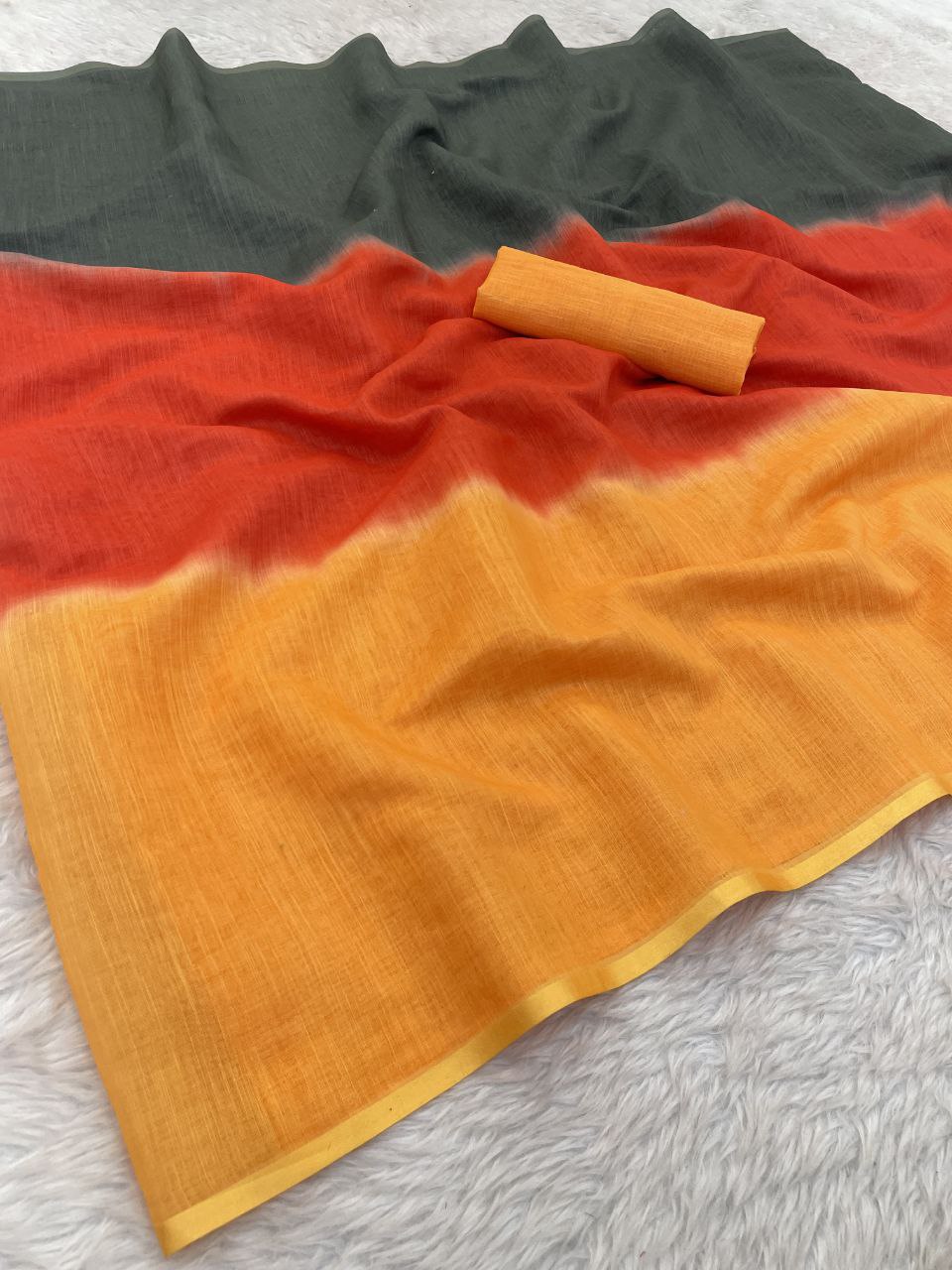 Vibrant Sunset Hues Everyday Saree