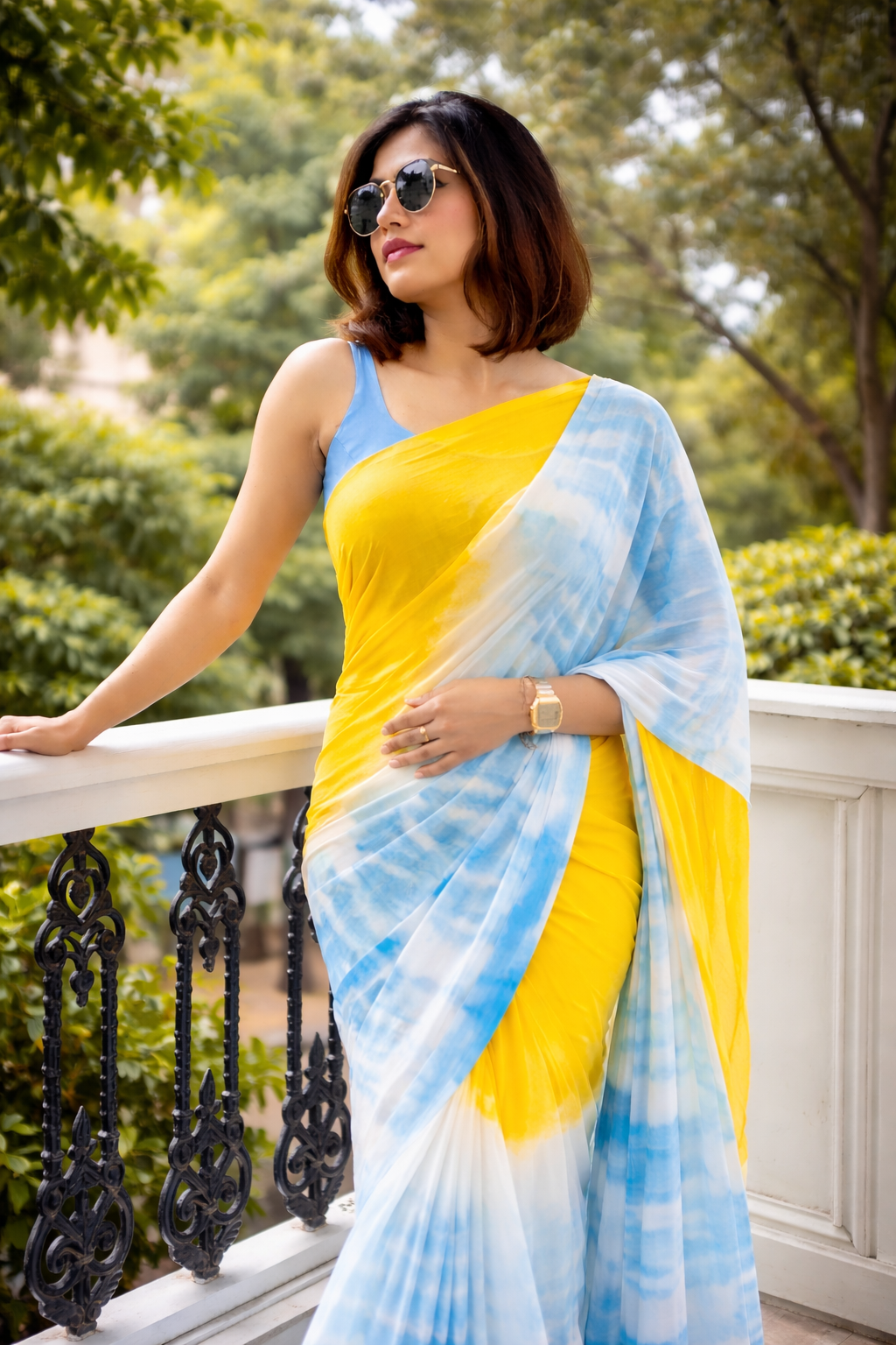 Ocean Breeze Ombre Everyday Saree
