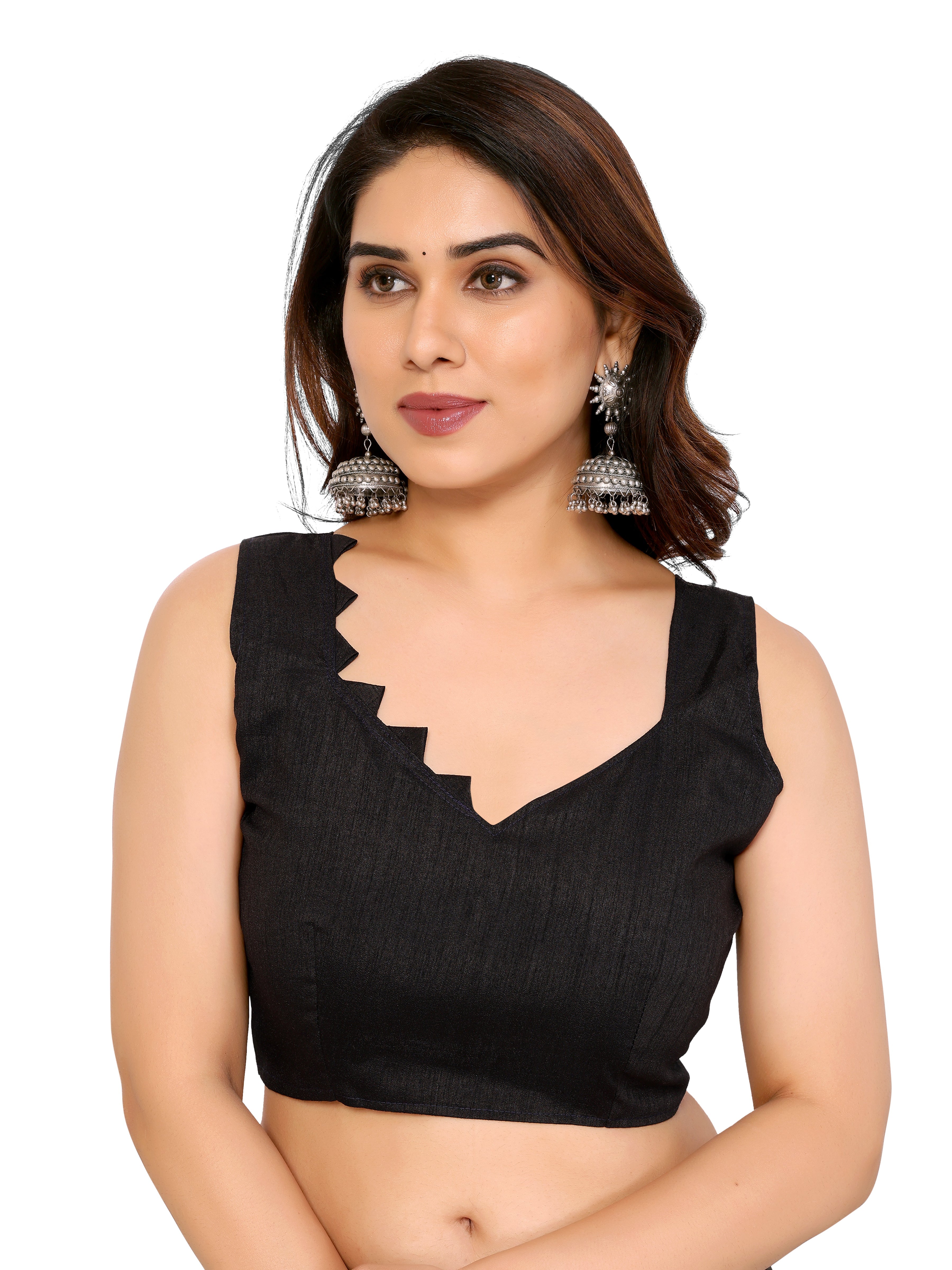 Wine Purple & Black Georgette Silk Ready-to-Wear Saree