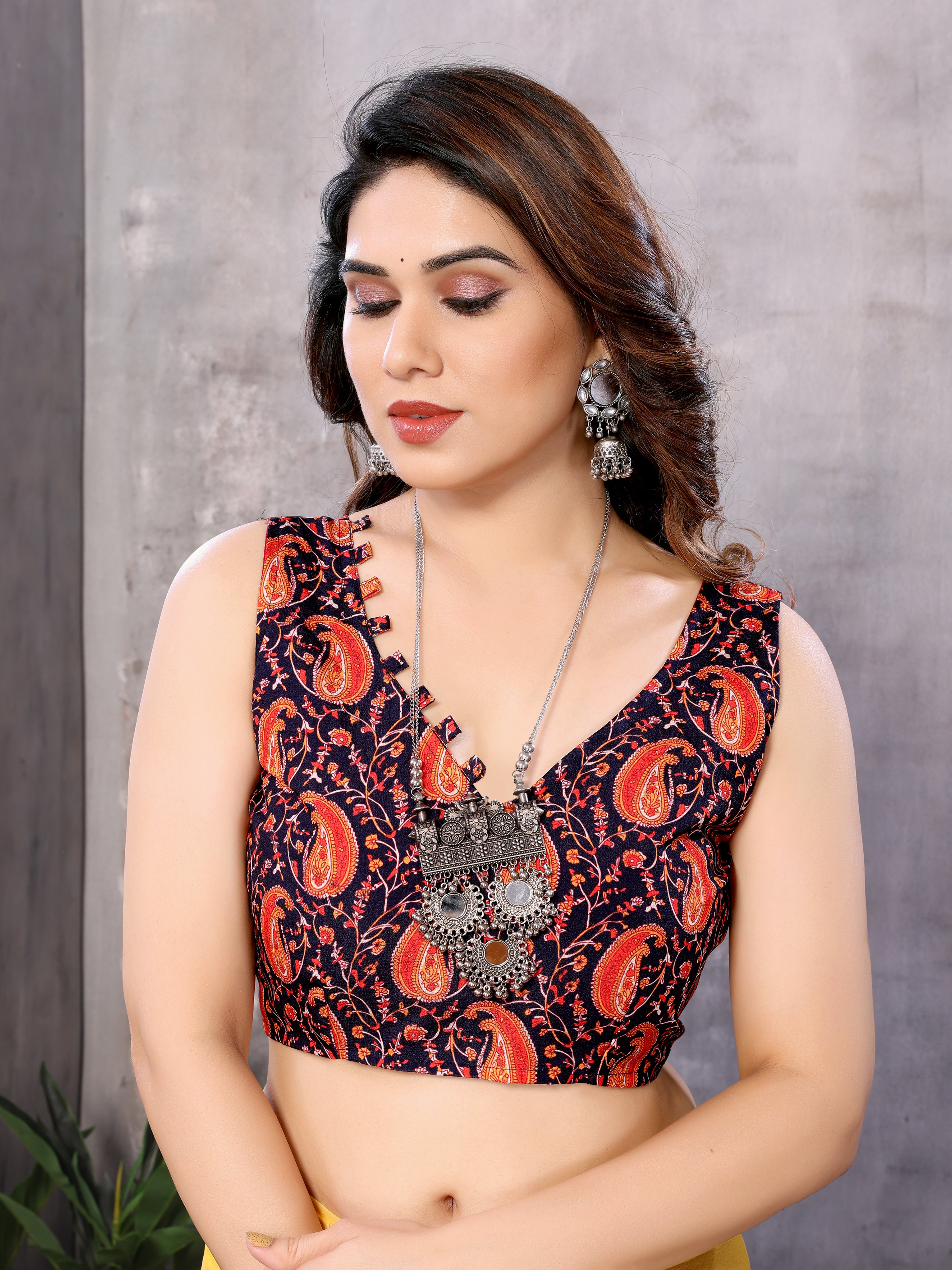 Elegant Red & Yellow Georgette Silk Ready-to-Wear Saree