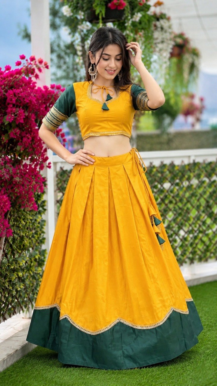 Women's Black Pure Rayon Navratri Lehenga Choli | Traditional Dandiya, Festival & Party Wear