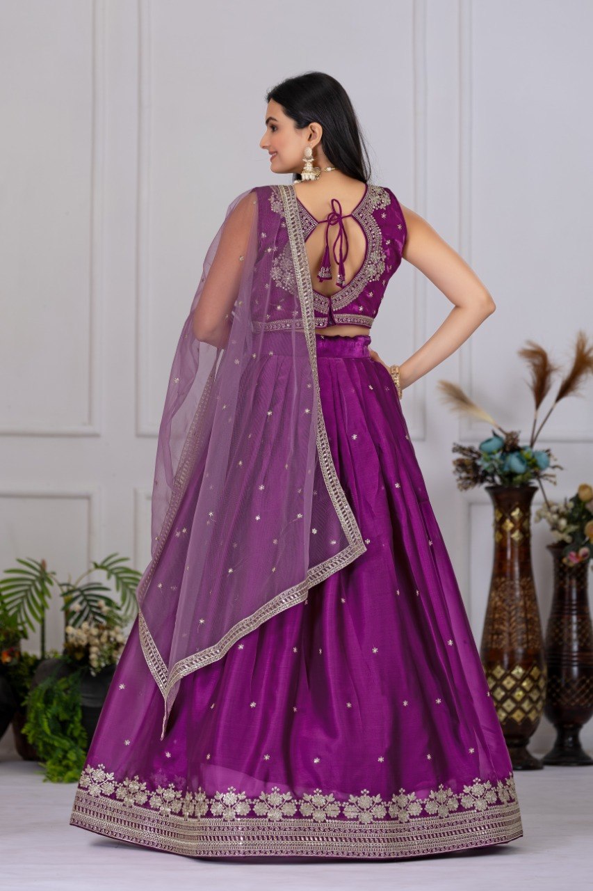 Women's Olive Green Embroidered Jimmy Choo Lehenga Choli with Soft Net Dupatta | Designer Wedding, Reception, Engagement & Festive Wear Lehenga Set