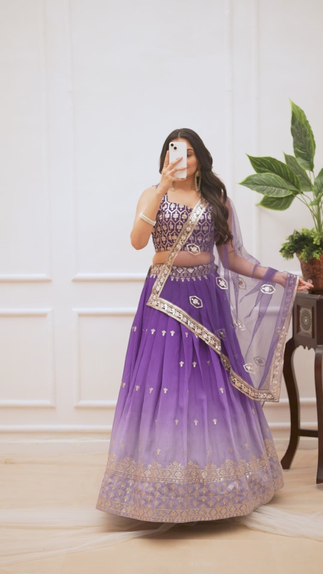 Women's Pink Ombre Heavy Embroidered Lehenga Choli with Soft Net Dupatta | Designer Wedding, Reception & Party Wear Lehenga Set