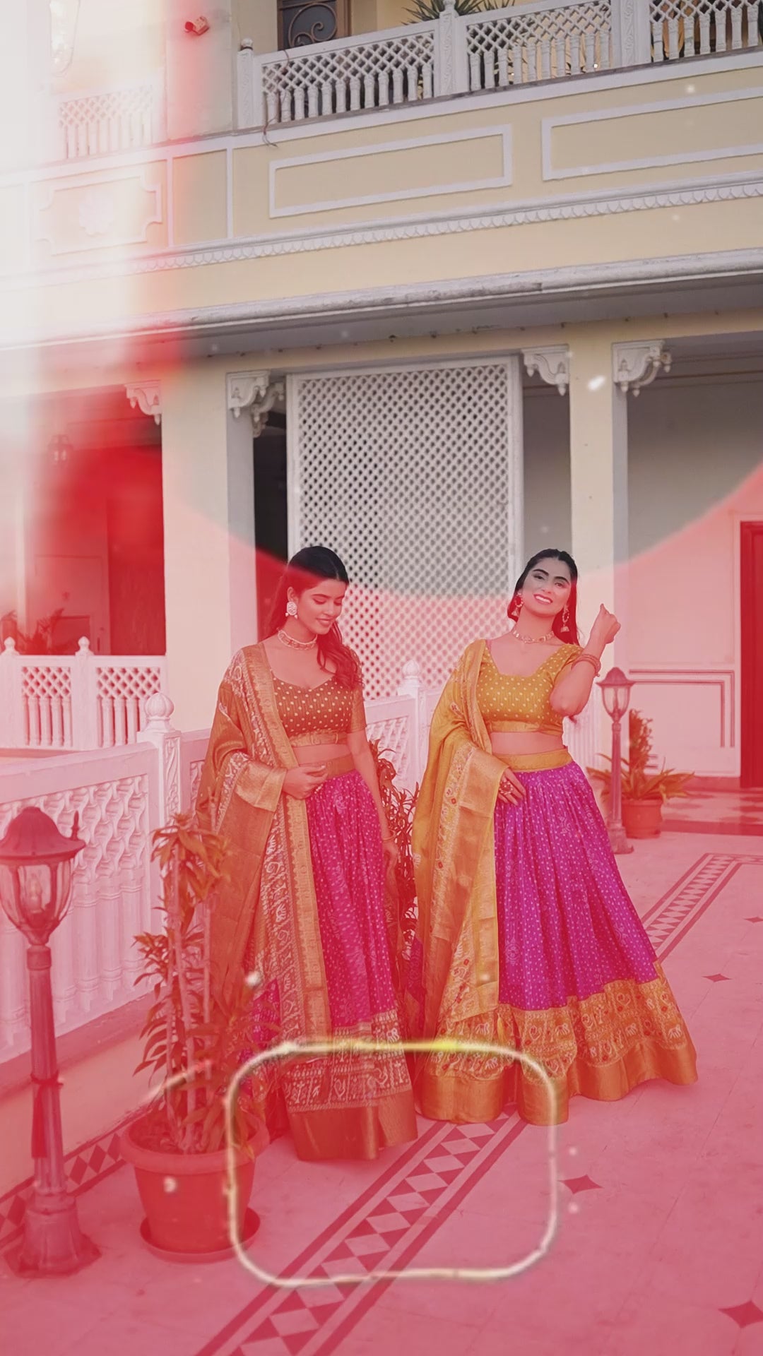 Women's Yellow & Green Heavy Lichi Silk Lehenga Choli with Jacquard Print, Zari Work & Designer Dupatta