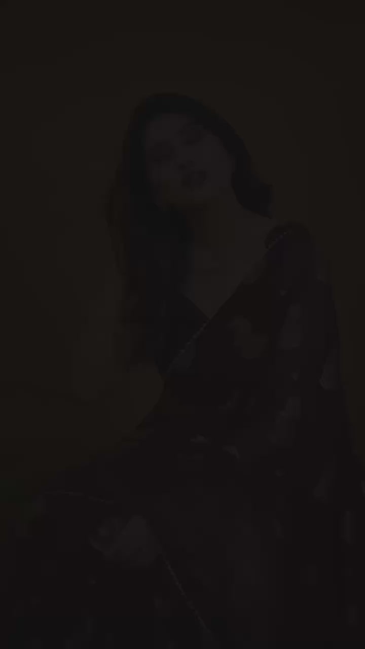 Georgette Silk Saree with Foil Work, Small Lace & Zalar